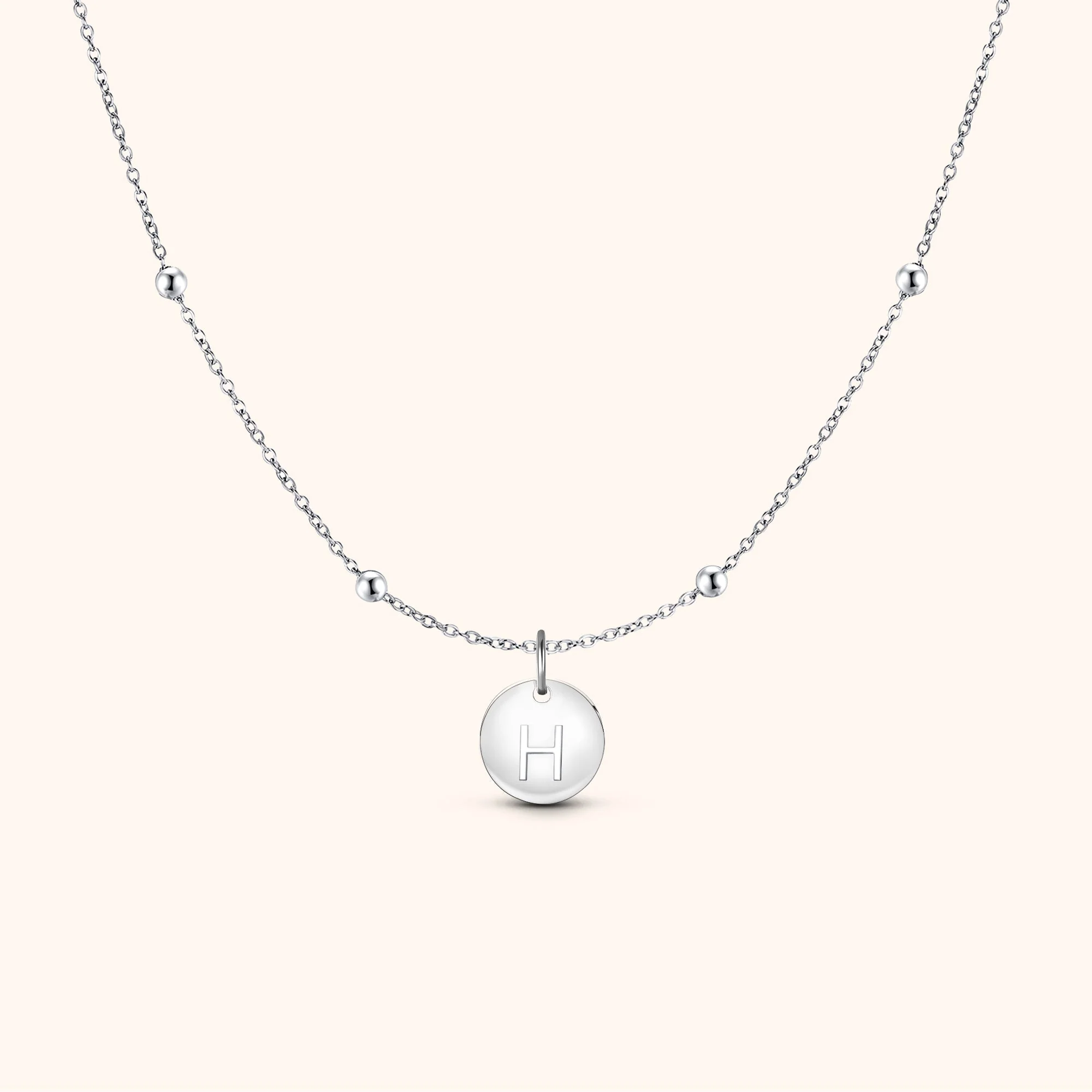 Initial Circle Necklace - Image 12