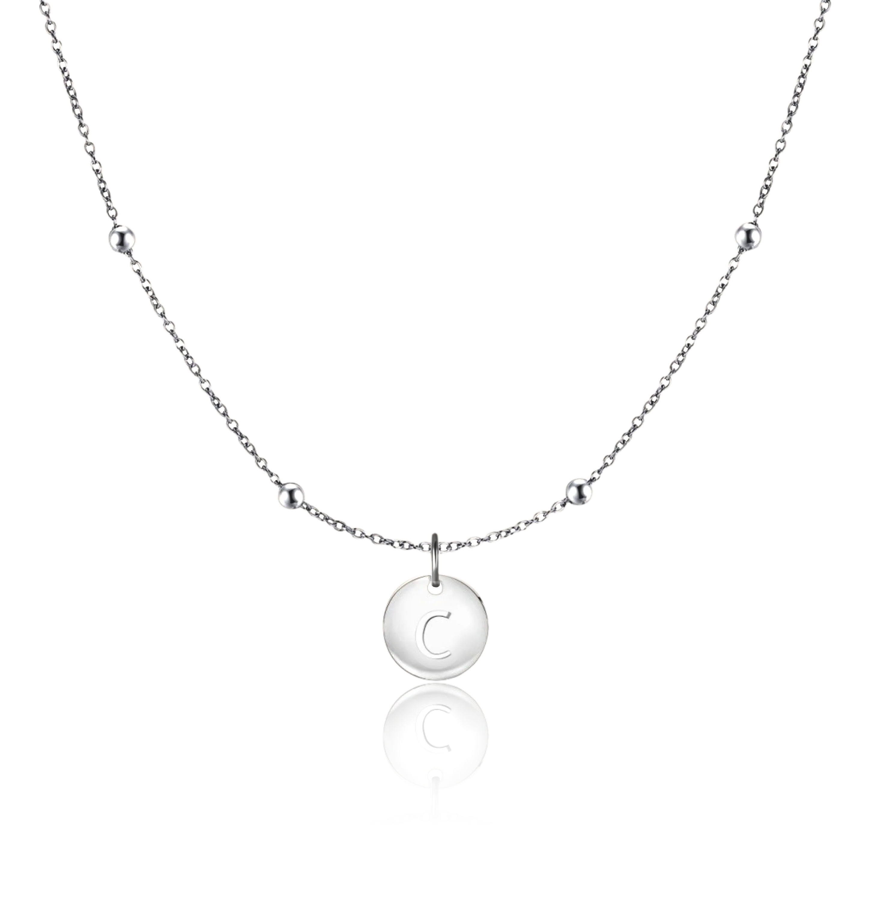 Initial Circle Necklace - Image 7