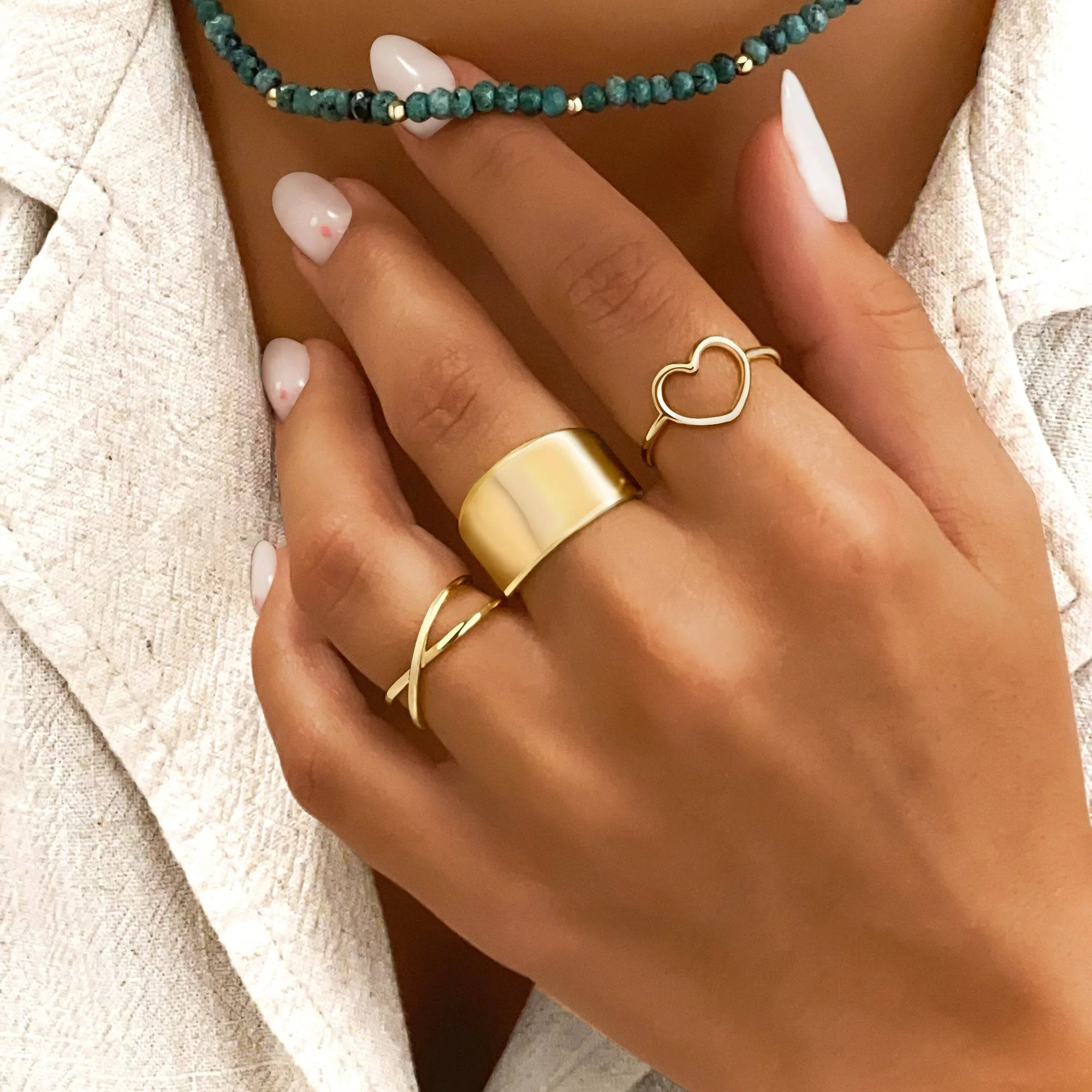 Minimalist Heart Ring - Image 6